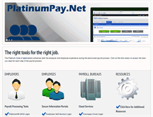 Tablet Screenshot of platinumpay.net